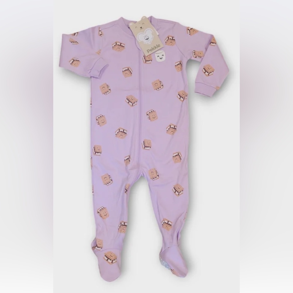 6 Month Pekkle Infant Organic Cotton Sleeper S’mores Very Good Used Condition